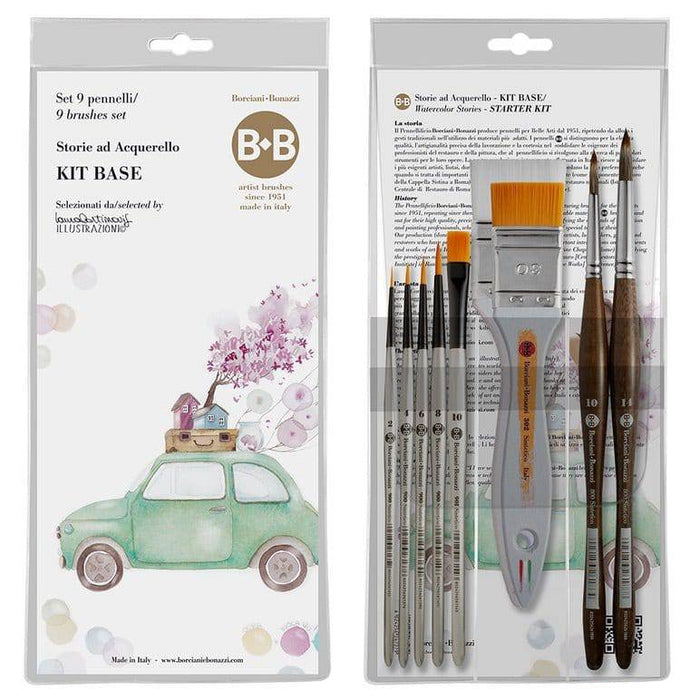 Borciani e Bonazzi STARTER KIT 9 Brushes "Storie ad Acquerello” Laura Cortinovis