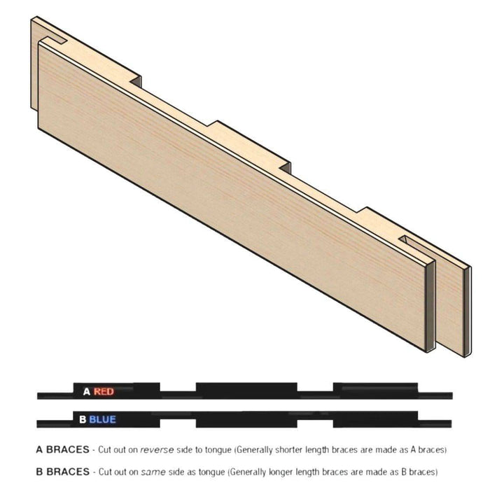 SYDNEY STRETCHERS PINE H Bracing 78''- 96''