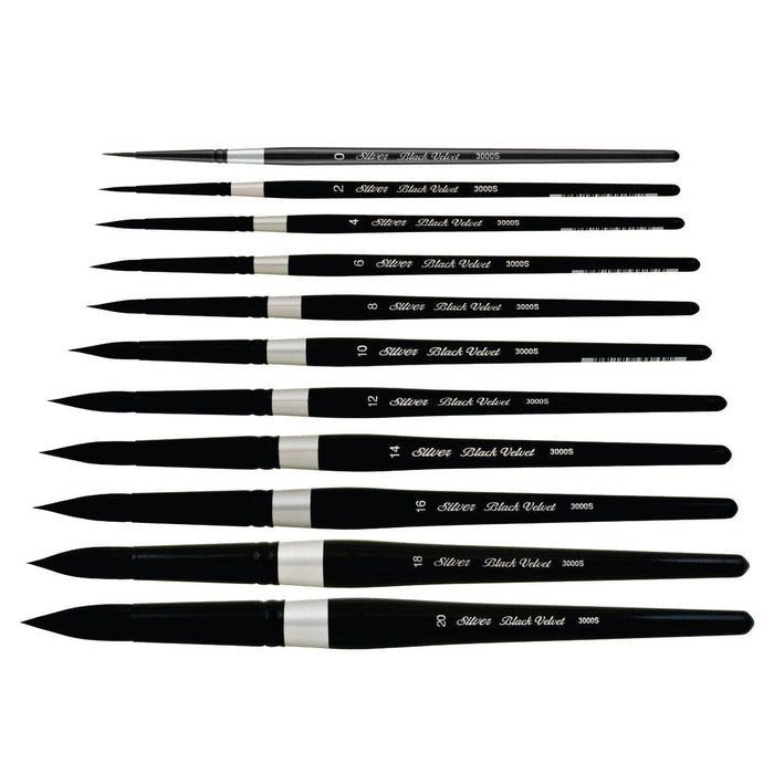 SILVER BRUSH SILVER BRUSH Silver Brush 3000S Black Velvet Watercolour Brushes